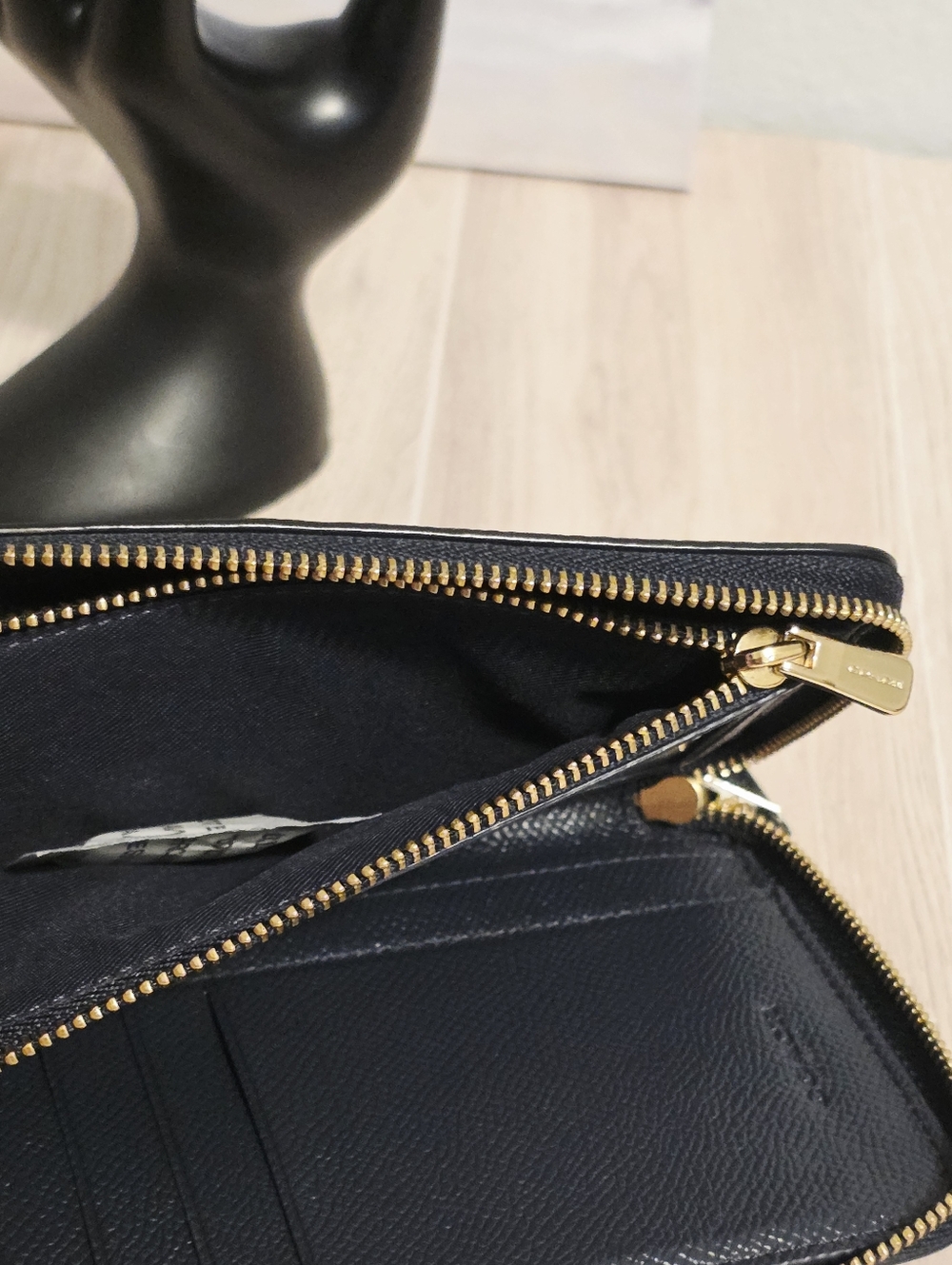 Coach C4533 Medium ID Zip Wallet Motif Night Desert Postcard in Midnight Gold - Picture 16 of 16
